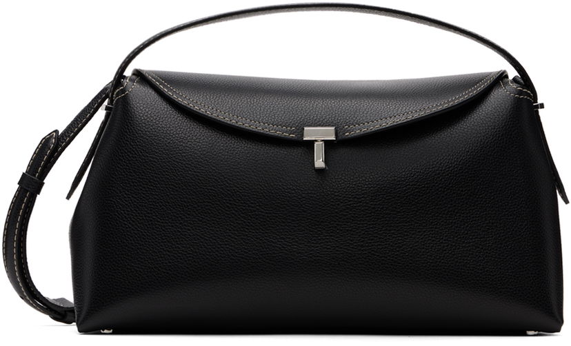 сумка-тоут TOTEME T-Lock Leather Shoulder Bag чорний | 234-WLGBG427-LE0030