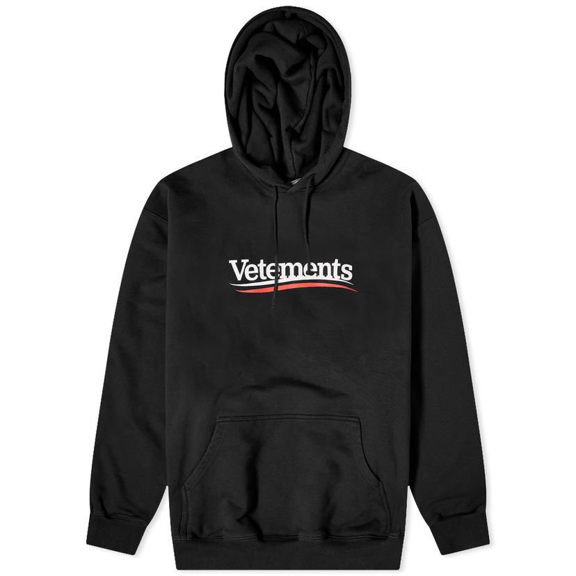 Світшоти VETEMENTS Campaign Logo Hoodie чорний | UE64HD440B