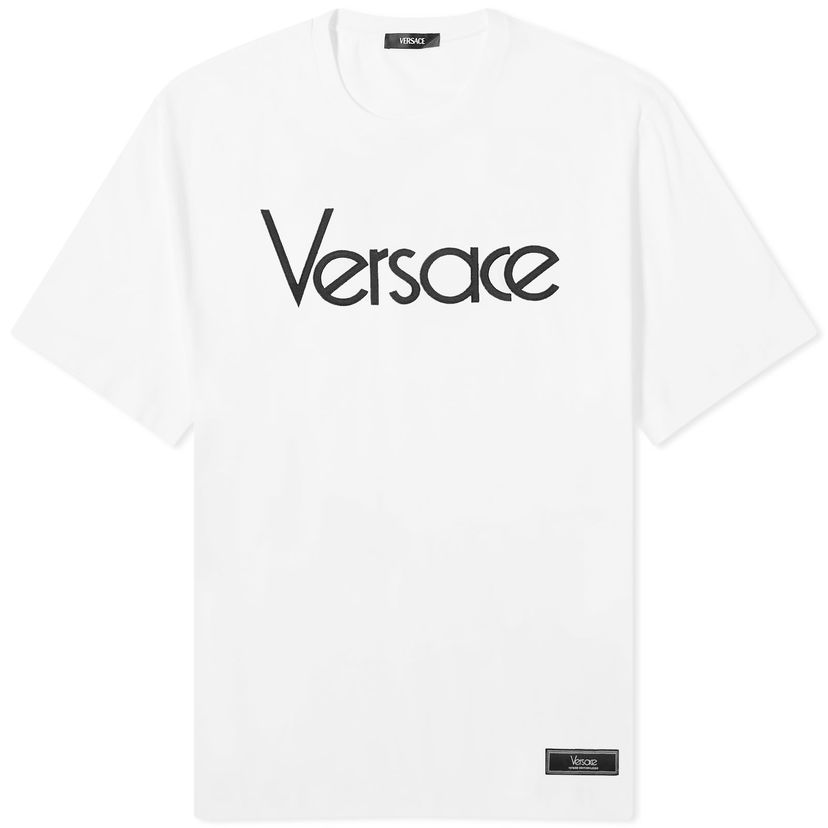 Футболка Versace Men's Tribute Embroidered Tee White білий | 1012545-1A09028-1W000
