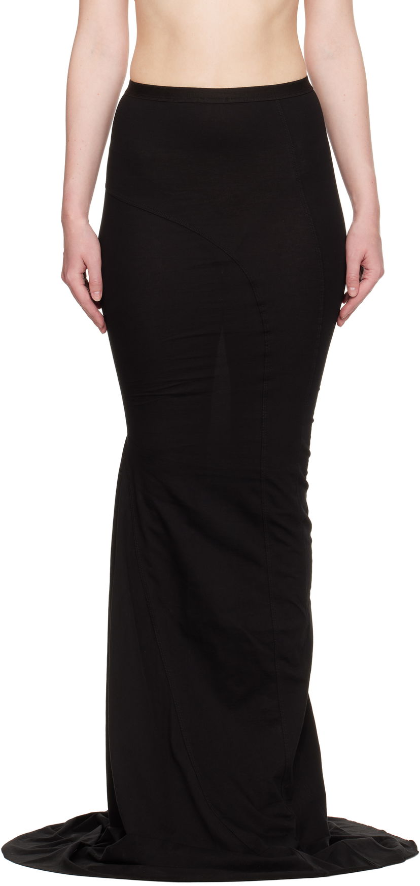 Спідниця Rick Owens Rick Owens Hollywood Lido Maxi Skirt чорний | RO01E7378 JA