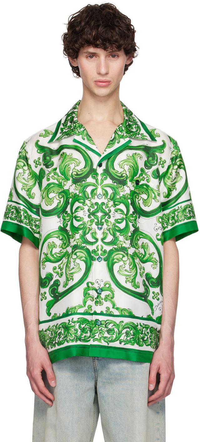 Сорочка Dolce & Gabbana Print Shirt Зелений | G5JH9THI1S6