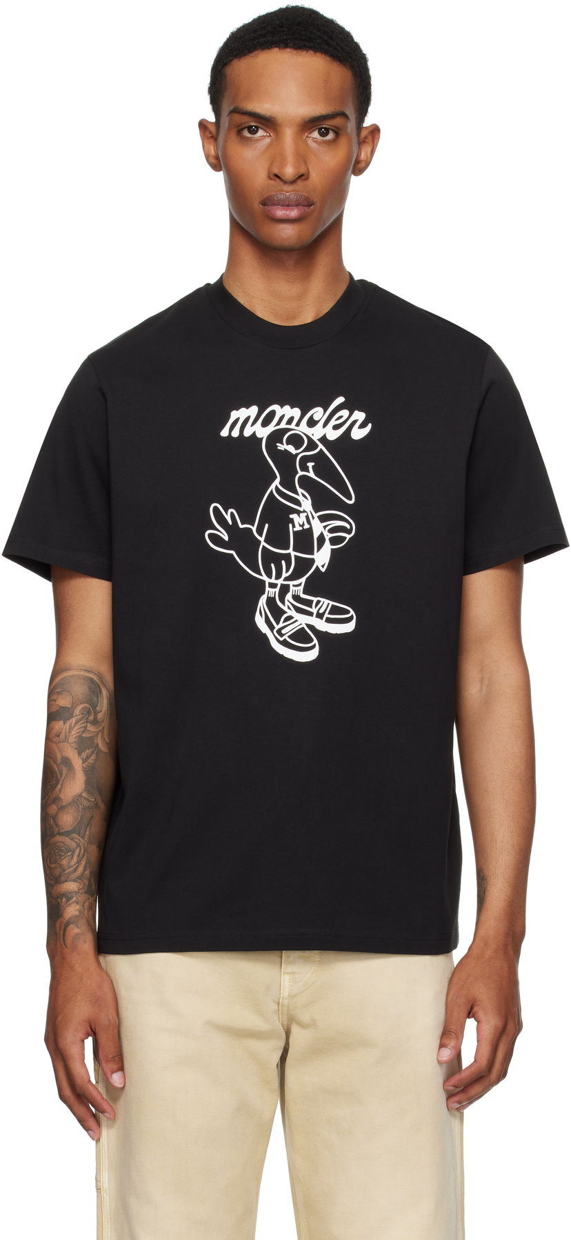 Футболка Moncler Moncler Archivio Creativo Graphic T-Shirt чорний | K20918C0001689AJS