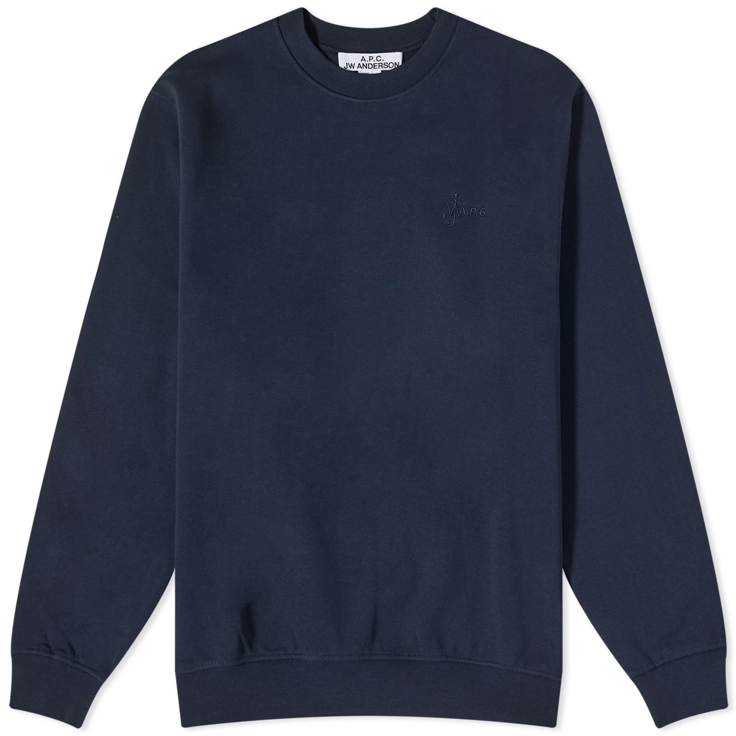 Cветр A.P.C. JW Anderson x Rene Embroidered Logo Crewneck темно-синій | COGVB-M27830-IAK, 0