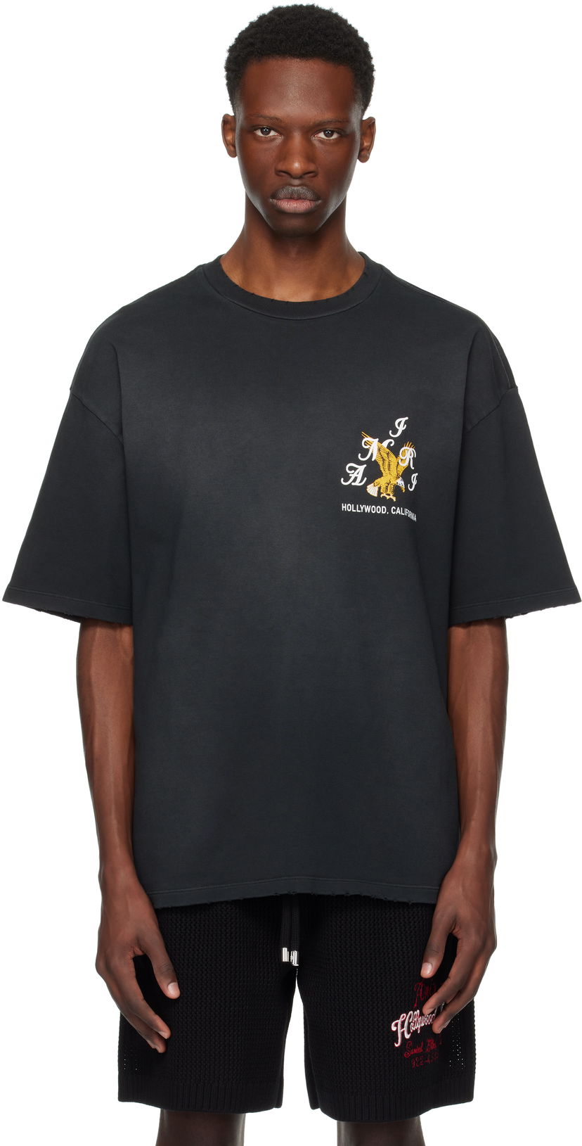 Футболка AMIRI AMIRI Eagle Oversized T-Shirt чорний | AMJYTE1232
