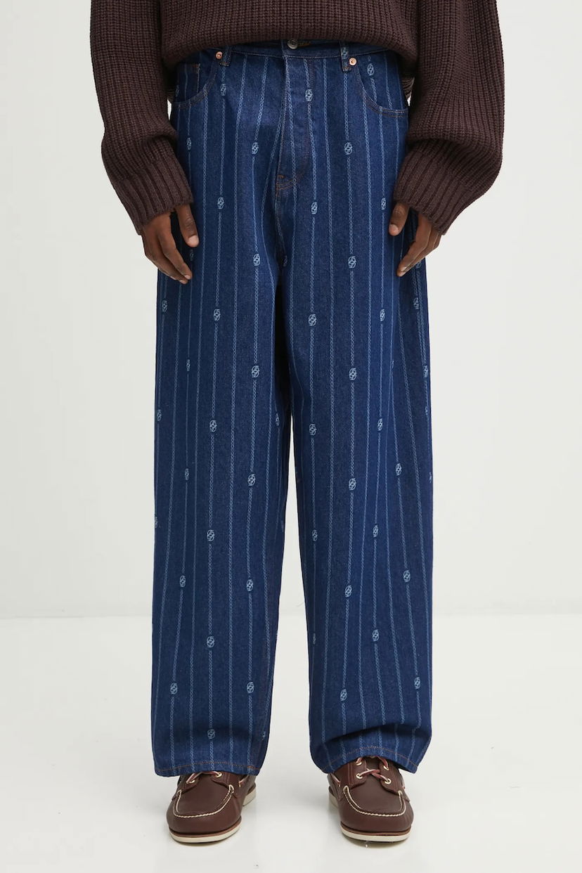 Джинси Drôle de Monsieur Drôle de Monsieur Le Jean Baggy Monogramme Jeans Синій | I.BP168.CO238