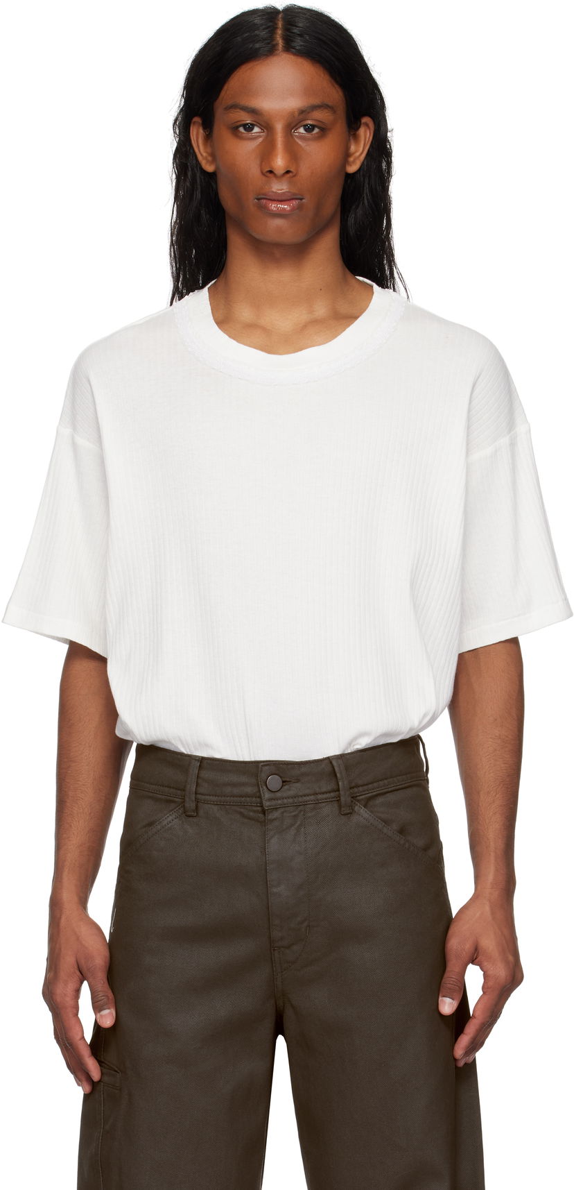 Футболка Bode Bode Beaded Salt Marsh T-shirt білий | MRS25CS031
