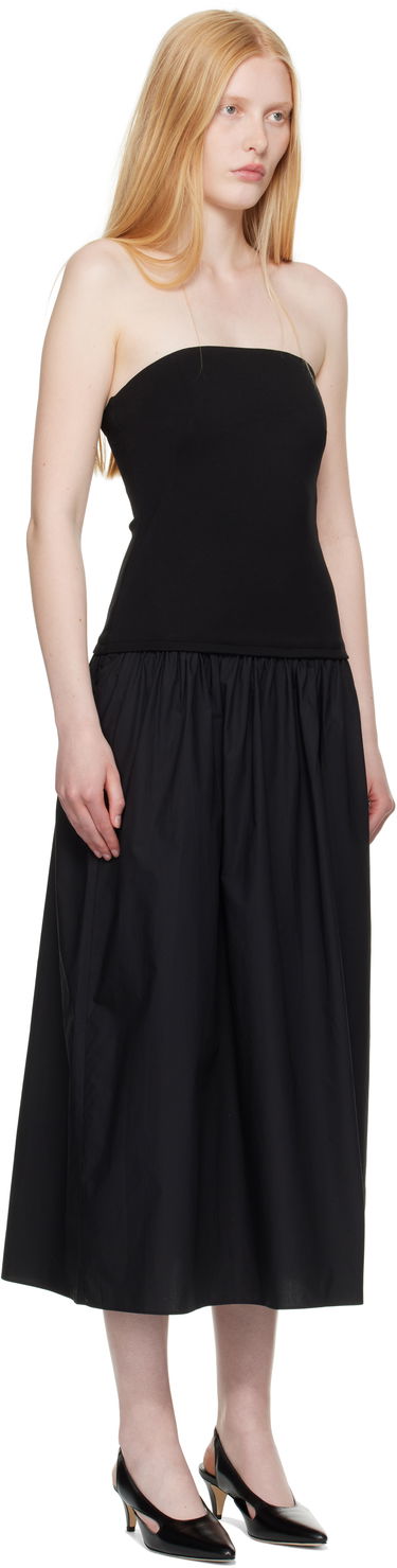 плаття rag & bone rag & bone Irina Mixed-Media Midi Dress чорний | WAC25P3017D817, 1