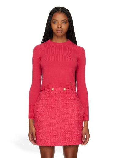 Cветр Valentino Cropped Sweater Рожевий | 1B3KC34I7EV