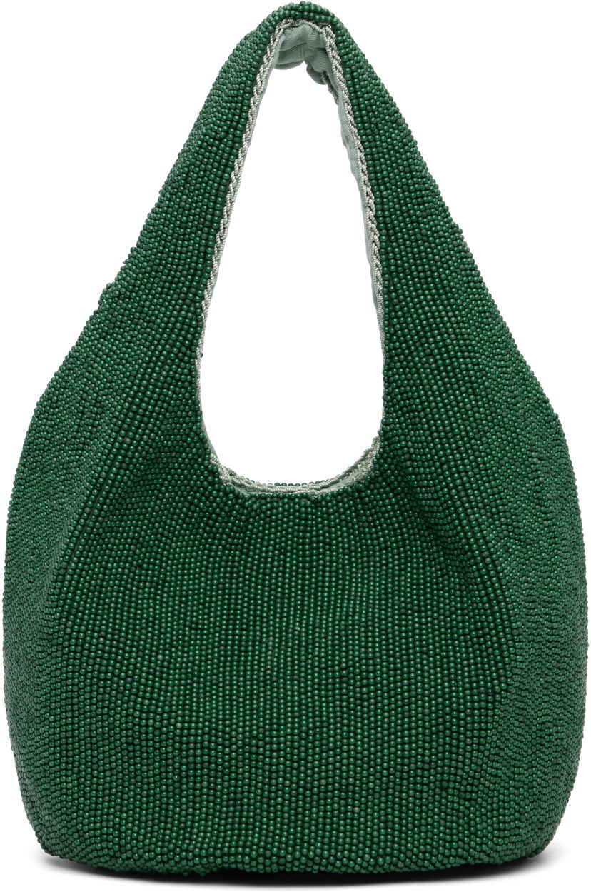 сумка-тоут JW Anderson Mini Beaded Shopper Tote Зелений | HB0744-FA0469