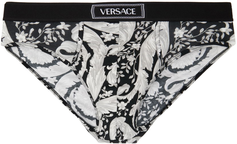 Трусики Versace Low-Rise Briefs чорний | 1014036_1A11603