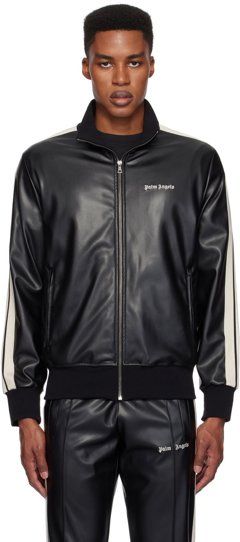 Куртка Palm Angels Track Jacket With Logo чорний | PMBD058F24FAB0021003