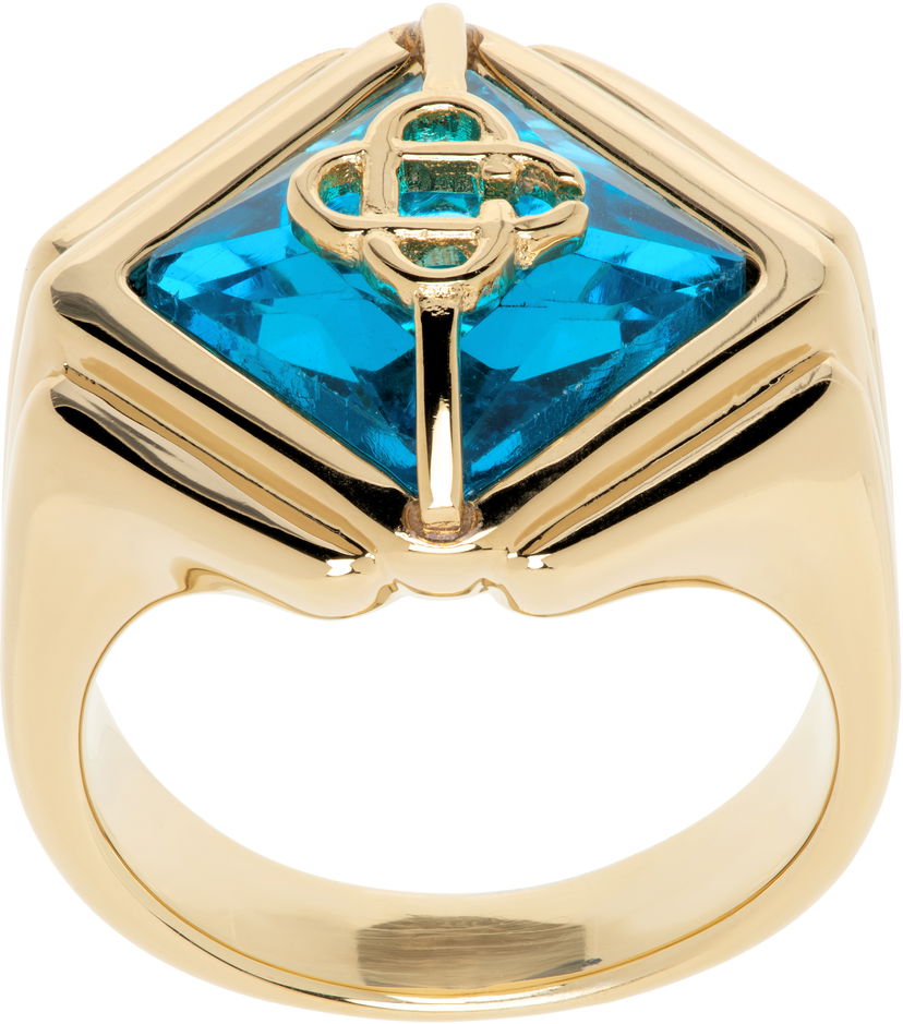 Кільце Casablanca Signet Ring With Blue Stone Синій | APS25-JW-258-01