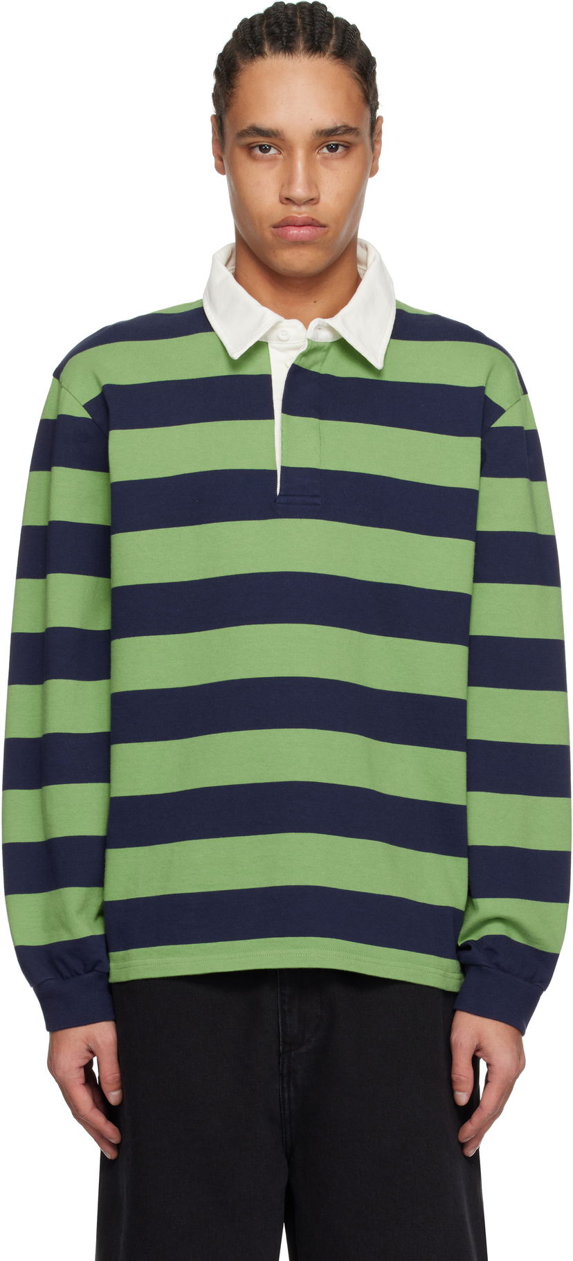 Сорочка поло Palmes Striped Rugby Polo Зелений | P15-0028-638