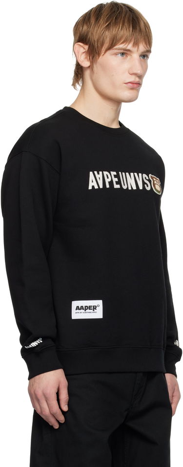 Світшоти AAPE by A Bathing Ape AAPE by A Bathing Ape 'AAPER' Crewneck Sweatshirt чорний | AAPSWMB379XXNBKX, 1