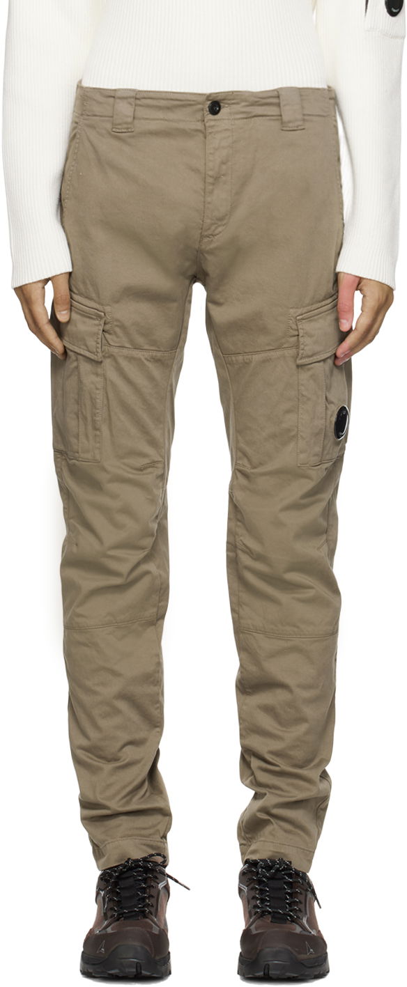 Штани карго C.P. Company Lens Ergonomic Cargo Pants бежевий | 17CMPA186A-005529G