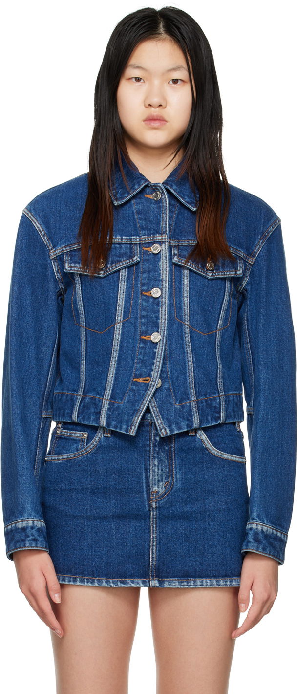 Куртка We11done We11done V-Line Denim Jacket Синій | WD-DJ3-22-330-W-BL