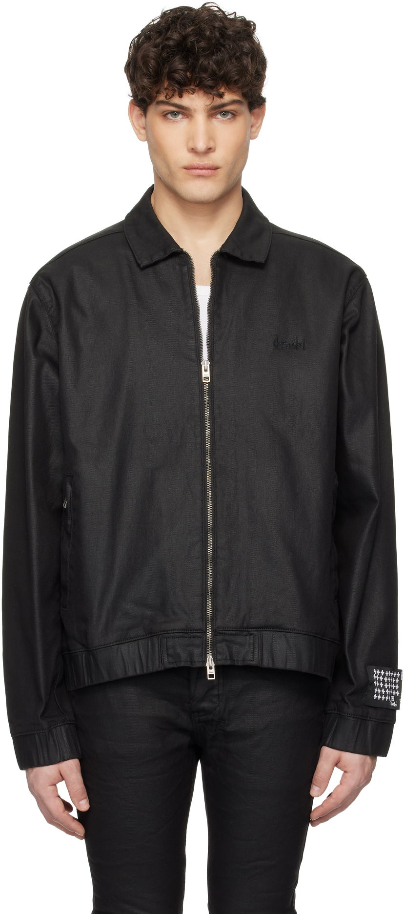 Куртка бомбер Ksubi Ksubi Raider Harrington Waxed Denim Jacket чорний | MPS25JK010