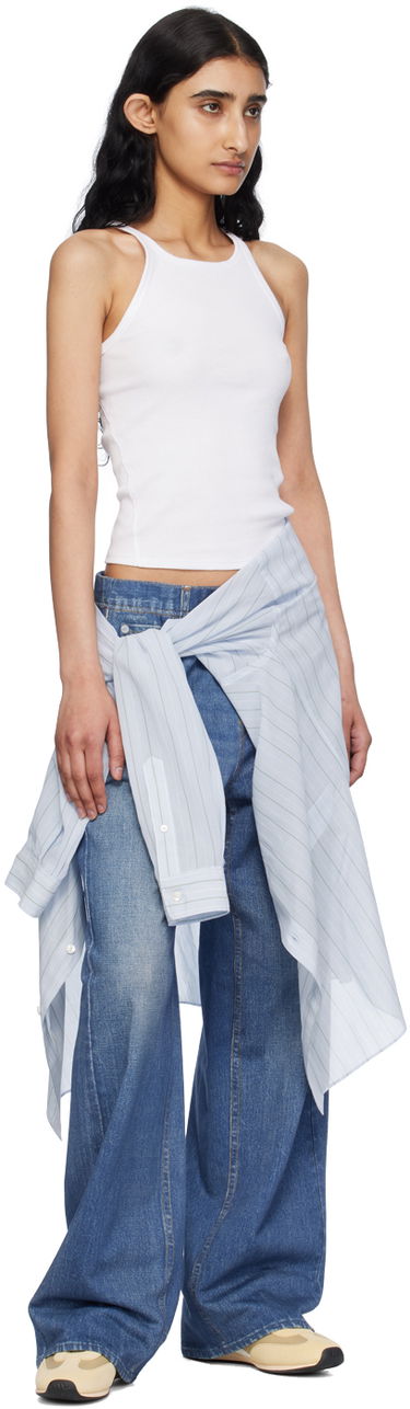 Безрукавка rag & bone Essential Rib String Tank Top білий | WCC24PT020CA20, 3