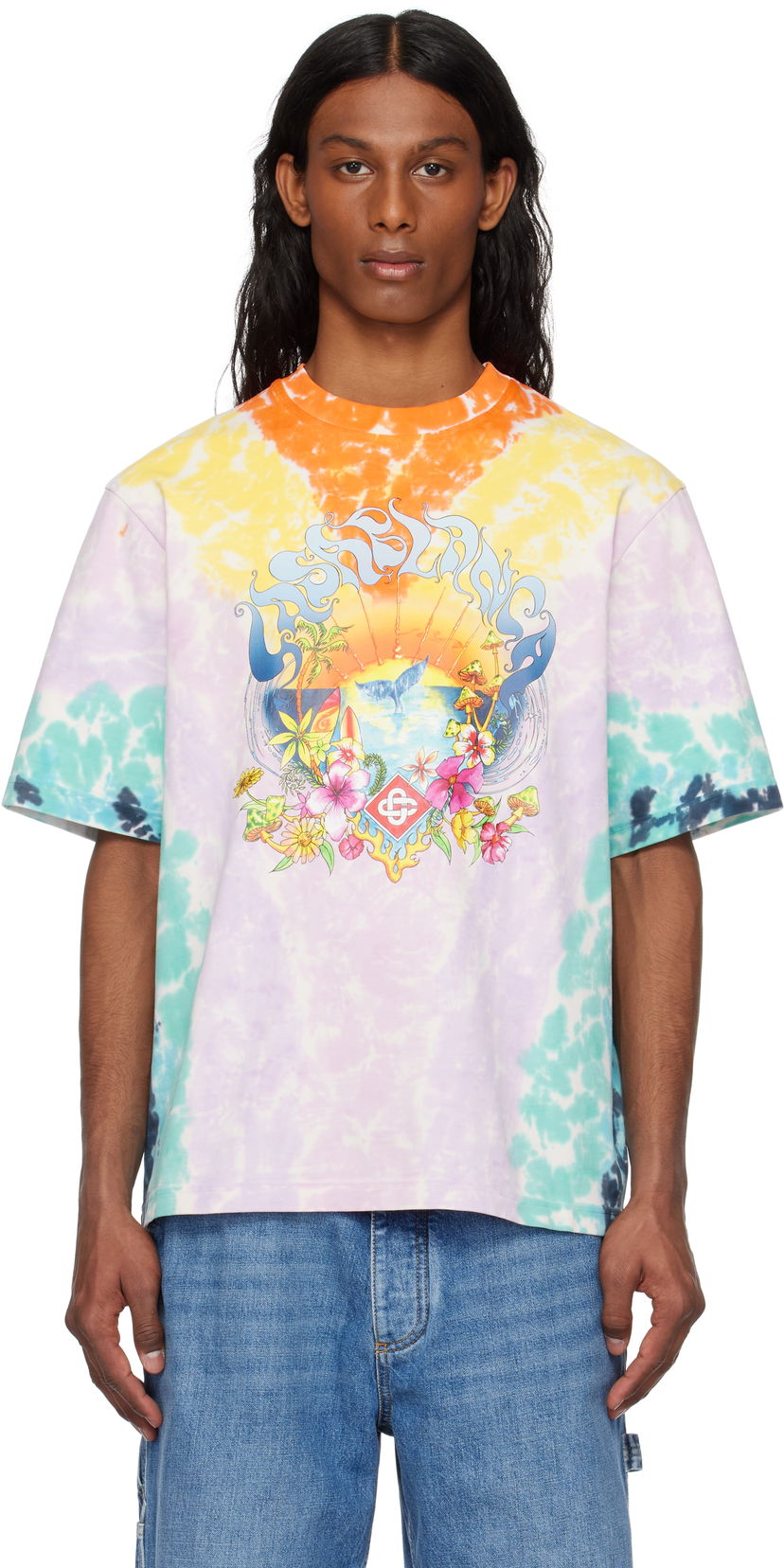 Футболка Casablanca Casablanca Surf Trip Tie Dye T-Shirt Різнокольоровий | MS25-JTS-027-01