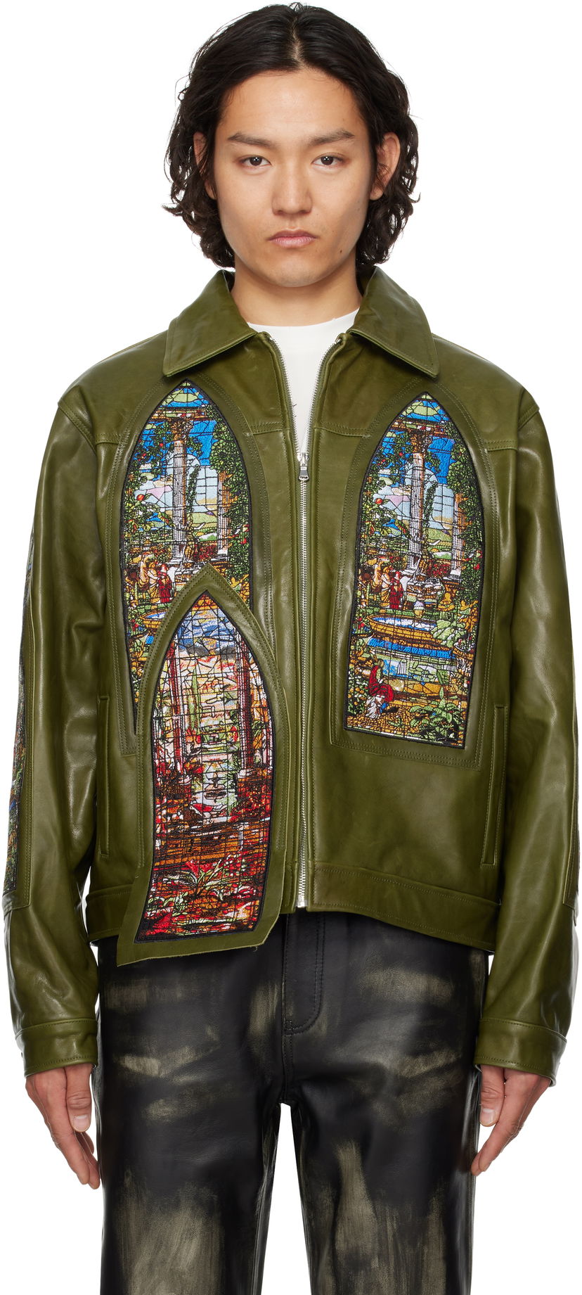 Куртка Who Decides War Who Decides War Eden Leather Jacket Зелений | 1131250011SS25