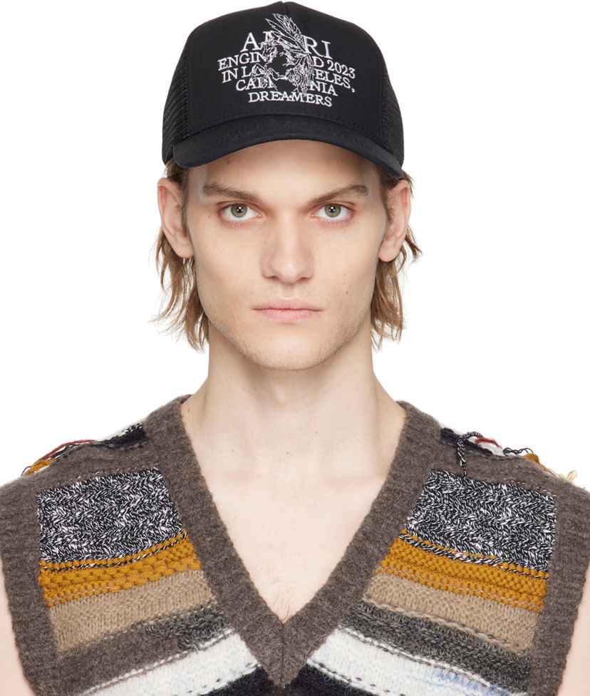 Кепка AMIRI Pegasus Trucker Hat чорний | SS23MAH006-001