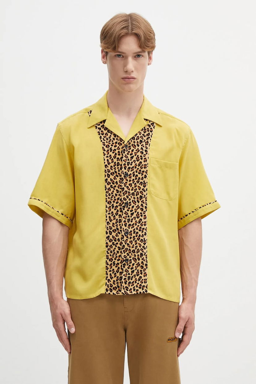 Сорочка WACKO MARIA Wacko Maria Switching Relaxed Fit Shirt Жовтий | 25SS.WMS.OC16