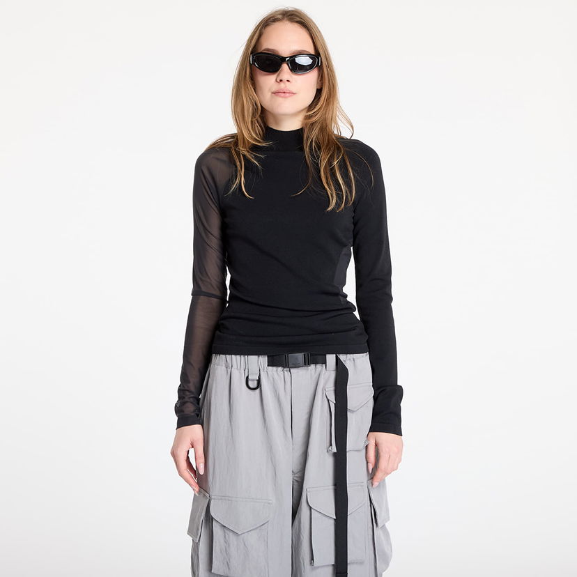 Сорочка Y-3 Black Long Sleeve Top With Mesh чорний | IW7489