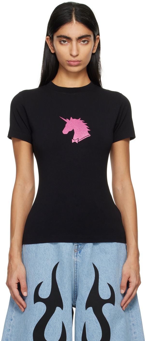 Футболка VETEMENTS Unicorn T-Shirt чорний | WE64TR350B
