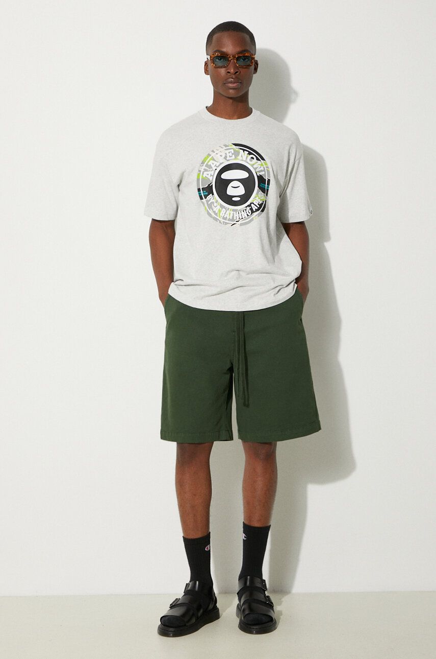 Футболка AAPE by A Bathing Ape AAPE By A Bathing Ape Basic Tee Print T-Shirt Сірий | AAPTEM1444XAM, 1