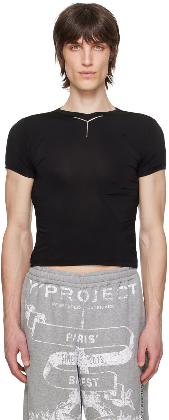 Футболка Y/PROJECT V-Neck T-Shirt чорний | 104TO004