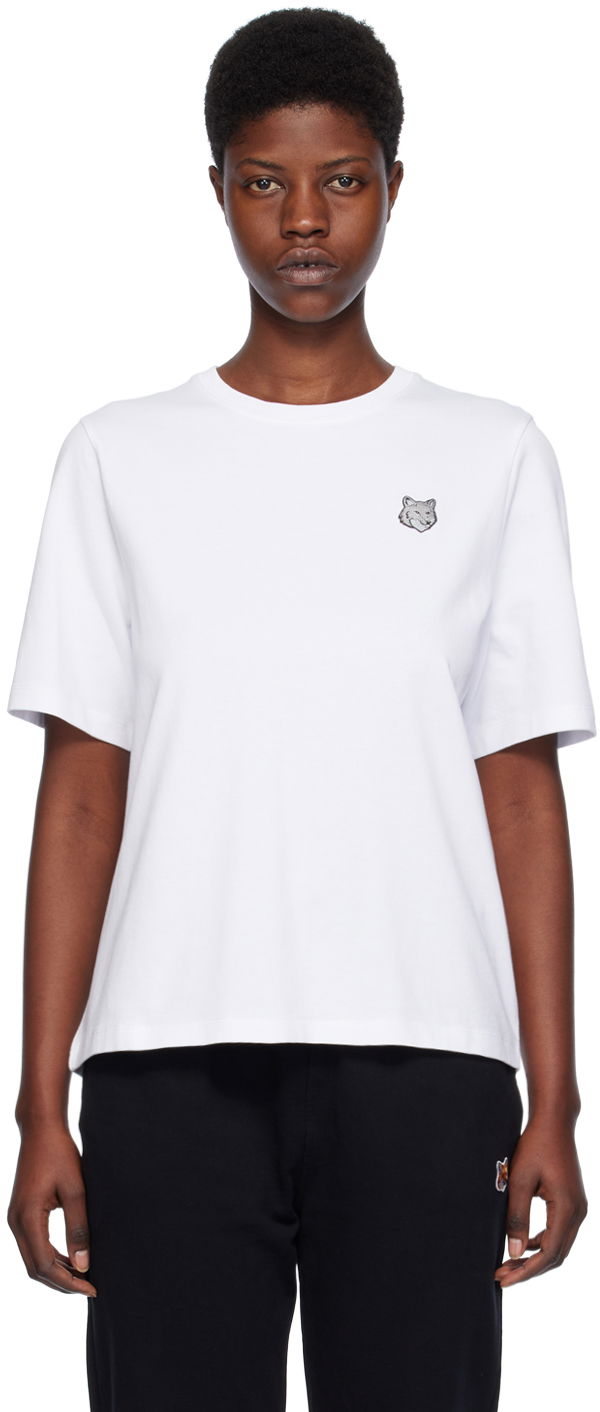 Футболка MAISON KITSUNÉ Bold Fox Head T-Shirt білий | MW00111KJ0119