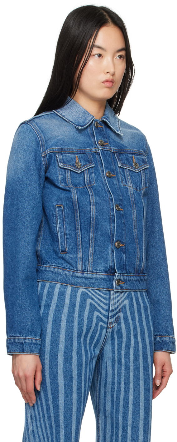 Куртка Jean Paul Gaultier Gaultier Printed Denim Jacket Синій | 24/25-U-VE040I-D013-5701, 1