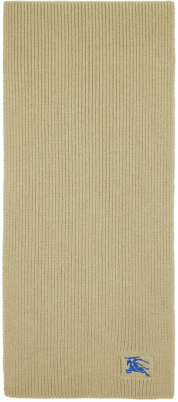 Шарф Burberry Ribbed Cashmere Scarf Taupe бежевий | 8085772
