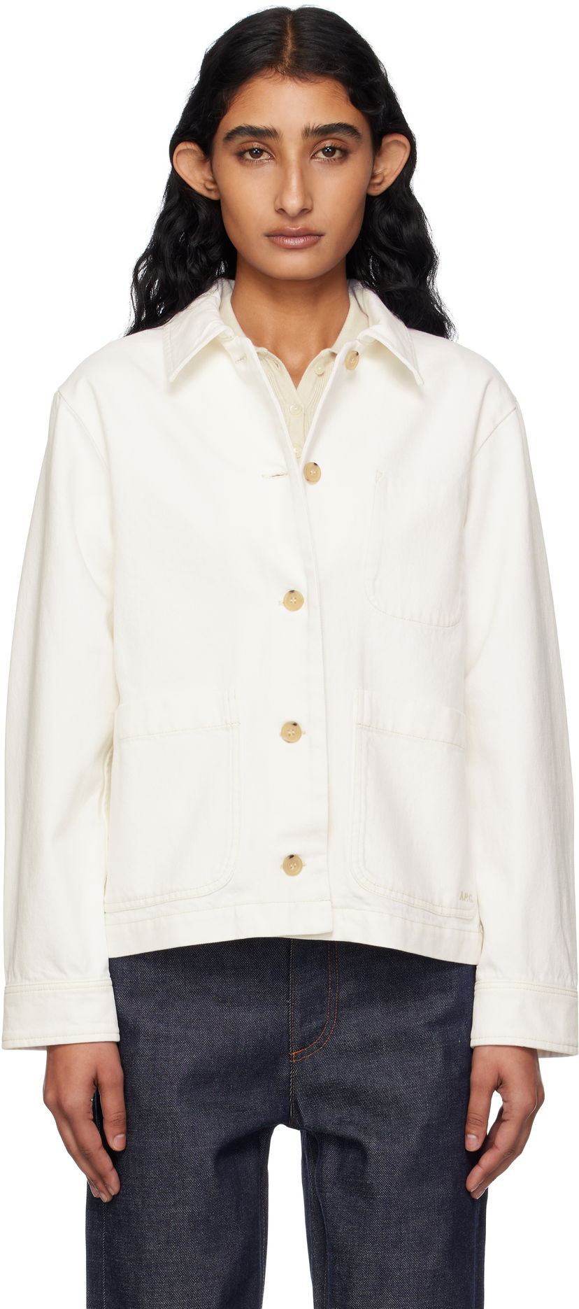 Куртка A.P.C. A.P.C. Nikkie Denim Jacket білий | COGZV-F02937