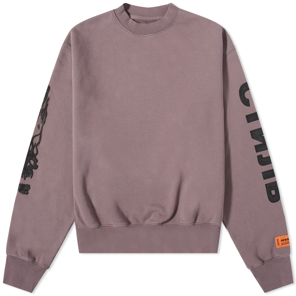 Cветр HERON PRESTON Flaming Skull Crewneck Сірий | HMBA020F22JER0010910, 0