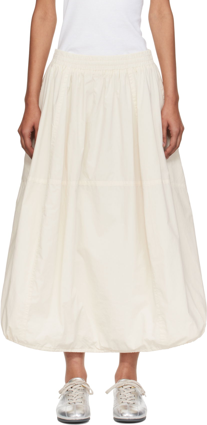 Спідниця YMC YMC Parachute Midi Skirt білий | Q3YMB