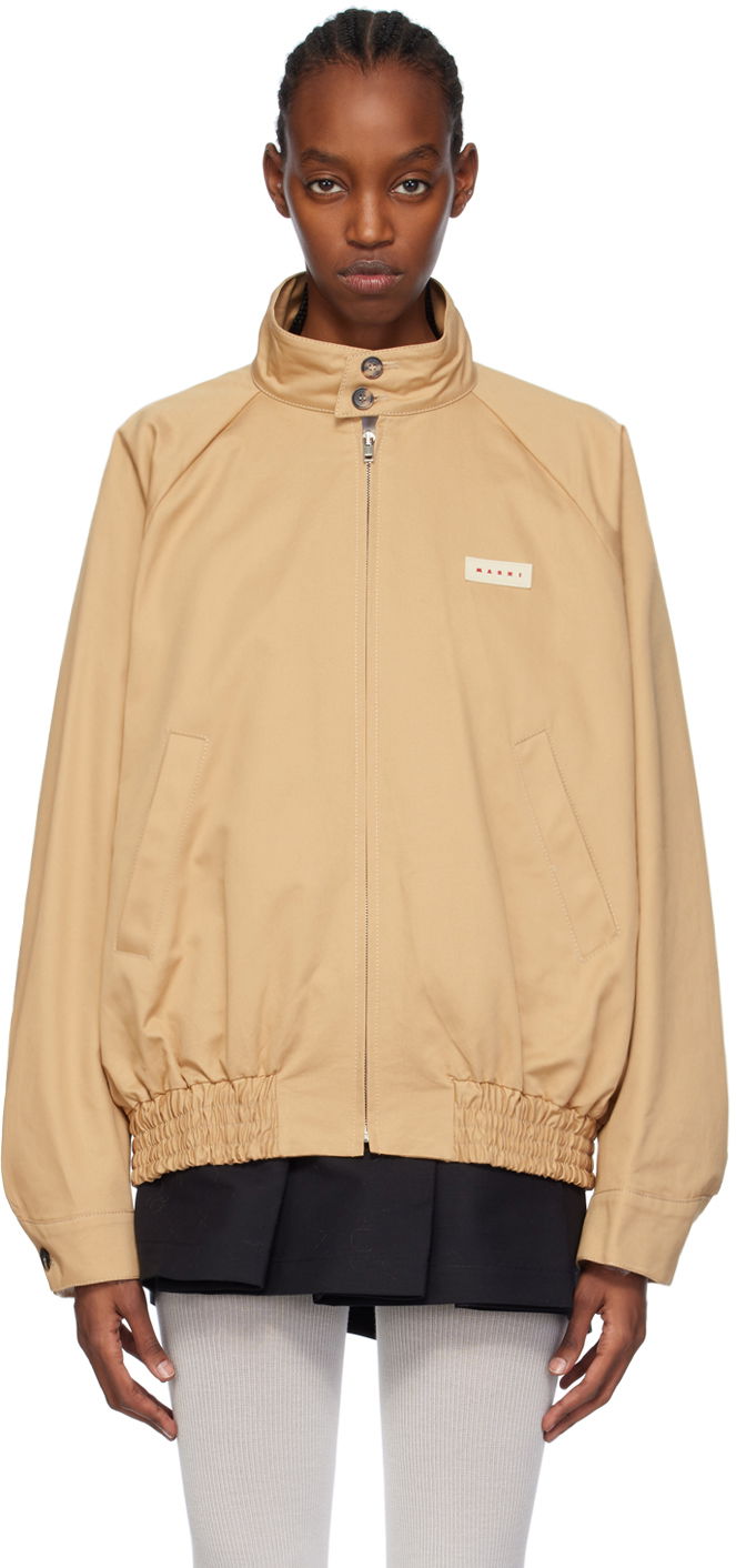 Куртка бомбер Marni Patch Bomber Jacket бежевий | JUMU0155UX UTC311
