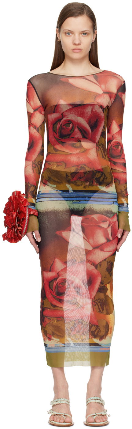 плаття Jean Paul Gaultier Jean Paul Gaultier Roses Print Maxi Dress Різнокольоровий | 24/25-F-RO090-T547-403050