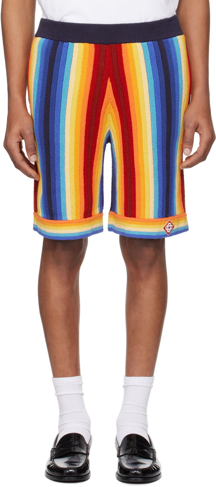 Шорти Casablanca Casablanca Gradient Stripe Towelling Shorts Різнокольоровий | MS25-KW-924-01