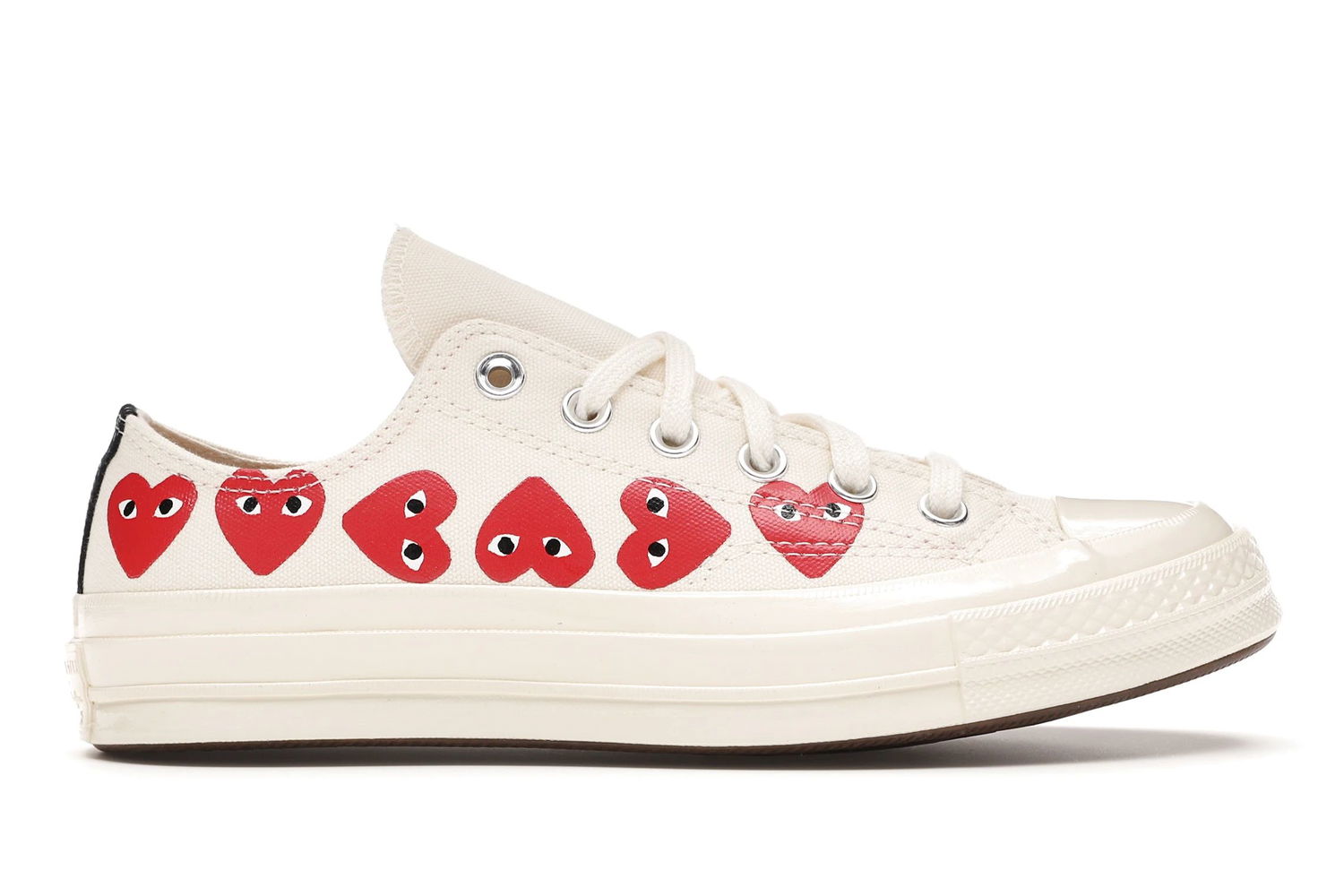 Кросівки та взуття Converse Comme des Garçons Play x Chuck 70 Low Top "Multi Heart" бежевий | 162975C, 0