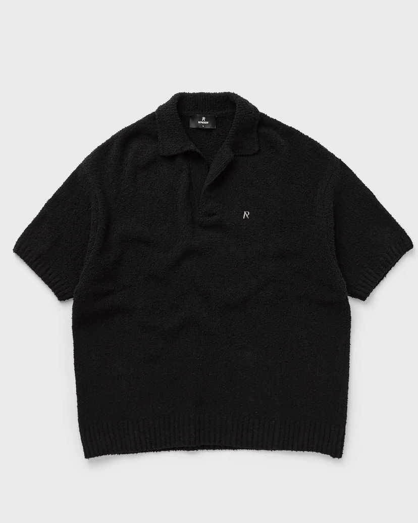 Сорочка поло Represent Clo Represent BOUCLE TEXTURED KNIT POLO чорний | MLM305-01