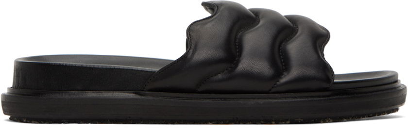 Кросівки та взуття Marni Fussbett Platform Slides чорний | FBMR002401 P5443, 0
