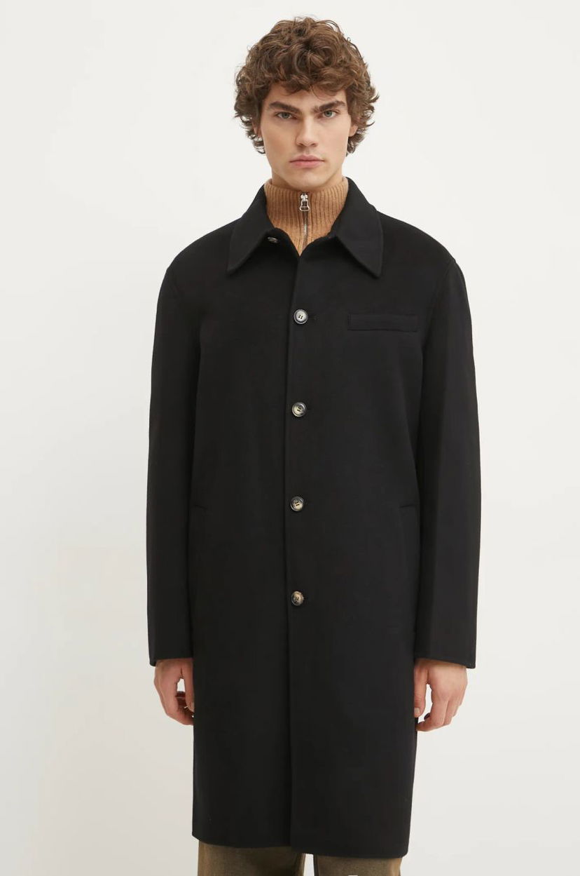 Пальто Nanushka Nanushka JANNO Oversize Wool Coat чорний | NM24CROW01799