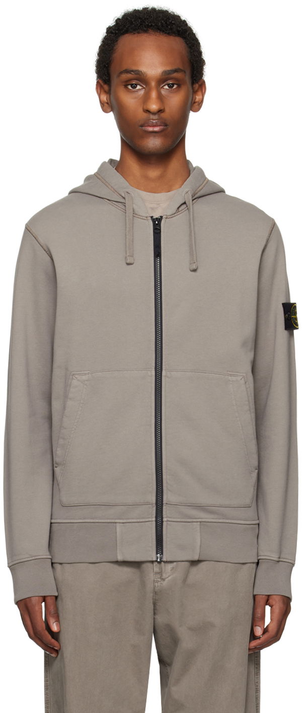 Світшоти Stone Island Zip Hoodie Сірий | 801564251