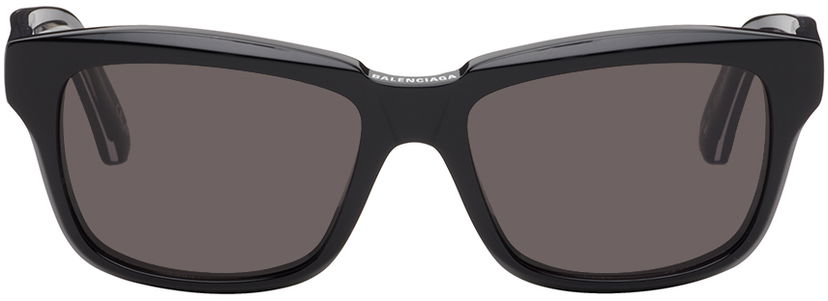 Сонцезахисні окуляри Balenciaga Weekend Rectangular Acetate Sunglasses чорний | BB0346S