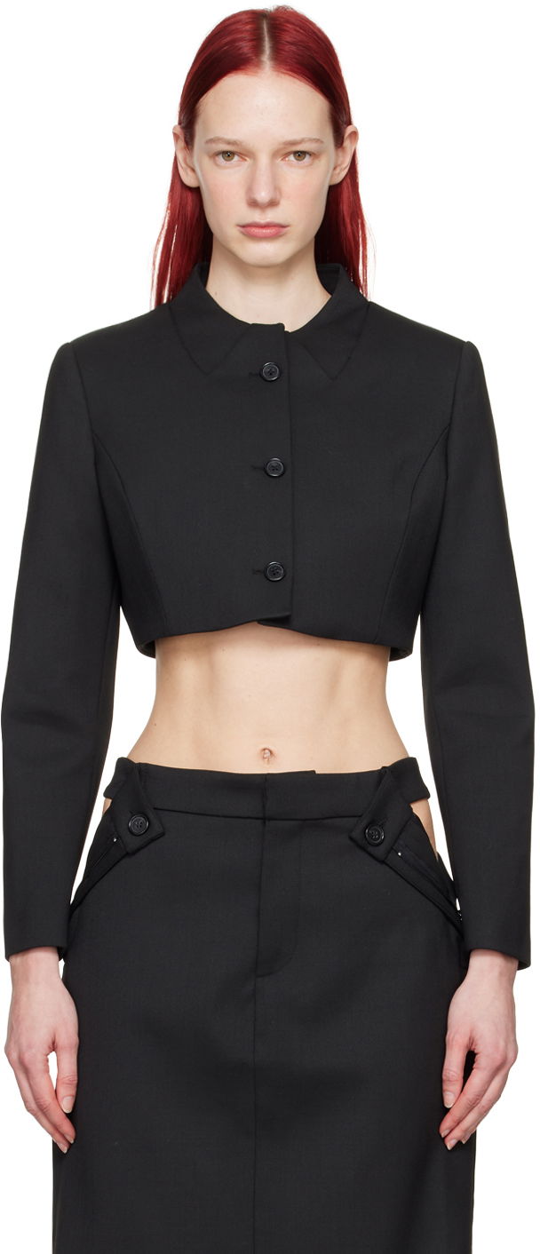 Куртка Coperni Coperni Women's Cropped Blazer чорний | COPV33BIS111