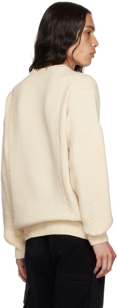 Cветр We11done We11done Square Patch Knit Sweater бежевий | WD-KT3-23-643-U-IV, 2