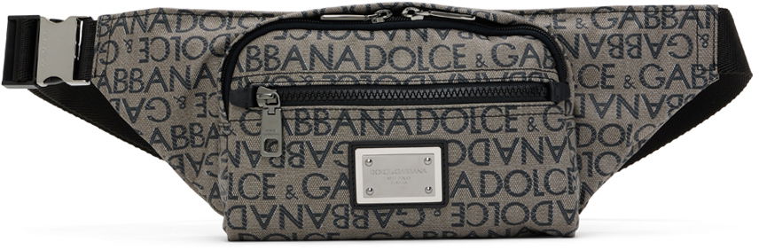 Поясна сумка Dolce & Gabbana Gray & Black Printed Belt Bag Сірий | BM2218AJ705, 0