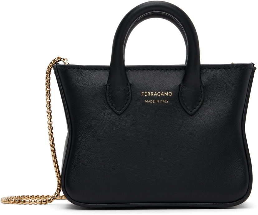 сумка-тоут FERRAGAMO Charm Mini Wallet чорний | 220799 - 775360