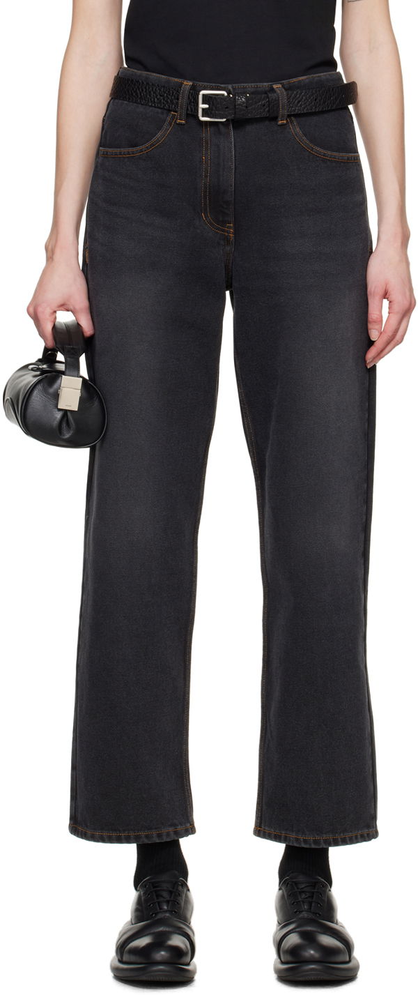 Джинси ADER ERROR Contrast Stitch Straight Leg Jeans чорний | BMSGFYJE0101BK